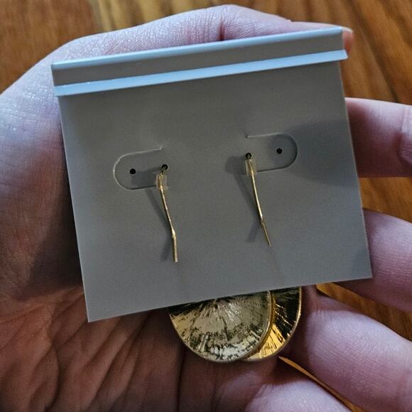 Daisy Fuentes Gold-Tone Mixed Metal Dangle Drop Earrings - Picture 7 of 7